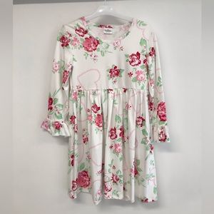 Little Toddler Girl Kids Floral Christmas White Flower Girl Dress Holiday